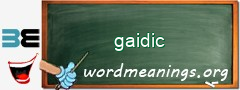 WordMeaning blackboard for gaidic